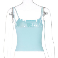 Blue Lamb Print Tank Top  - Thumbnail 2