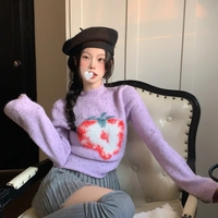 Strawberry Turtleneck Sweater  - Thumbnail 2