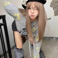 Grey Anime Girl Oversized Sweater  - Thumbnail 3