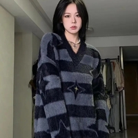 Grey & Black Star Striped Sweater  - Thumbnail 2