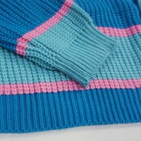 Blue Patchwork Turtleneck Sweater  - Thumbnail 6