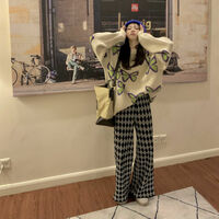 Butterfly Print Loose Sweater  - Thumbnail 8