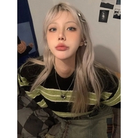 Green & Black Cropped Sweater  - Thumbnail 2