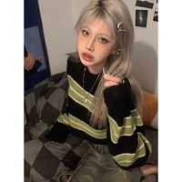 Green & Black Cropped Sweater  - Thumbnail 5