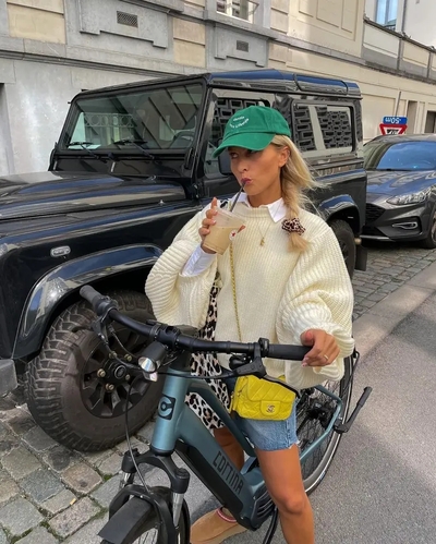 White Cable Knit Lantern Sleeve Sweater 