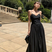Black Corset Maxi Dress  - Thumbnail 8