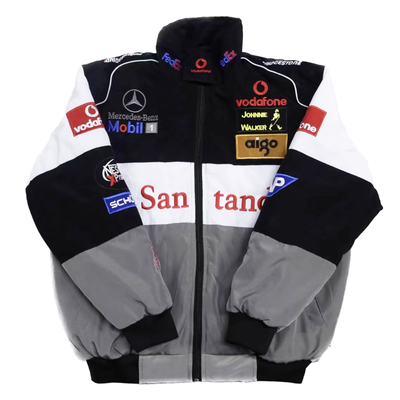 MCLAREN MERCEDES-BENZ F1 JACKET IN GREY/WHITE
