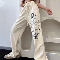 Take it Easy Printed Drawstring Casual Sweatpants - Thumbnail 2