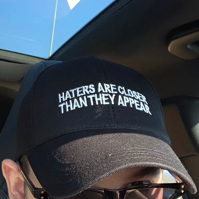 Free Shipping-HATERS ARE CLOSER THAN THEY APPEAR CAP