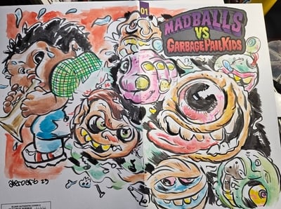 MADBALLS VS GPKS  watercolor blank sketch cover