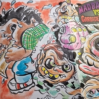 MADBALLS VS GPKS  watercolor blank sketch cover - Thumbnail 1