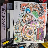MADBALLS VS GPKS  watercolor blank sketch cover - Thumbnail 2