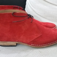 Beautifully Handmade Red Suede Leather Chukka Boot - Thumbnail 1
