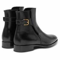 New Handmade Men Black Jodhpur Ankle High Fashion Boot - Thumbnail 1