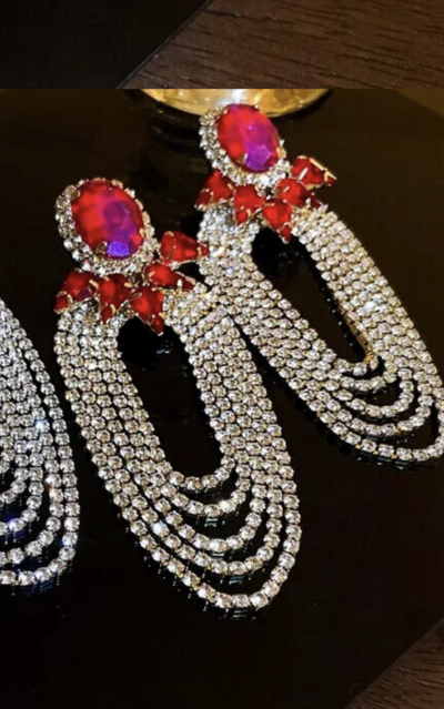 Rhinestone Drop Earrings