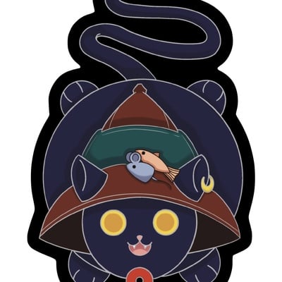 Sassafrass matte mirror sticker