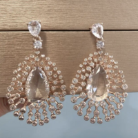 Colorful CZ Dangle Earrings  - Thumbnail 4