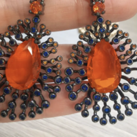 Colorful CZ Dangle Earrings  - Thumbnail 5