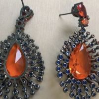 Colorful CZ Dangle Earrings  - Thumbnail 6