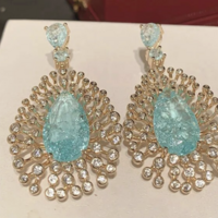 Colorful CZ Dangle Earrings  - Thumbnail 7