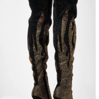 Thigh High Heel Boots Lady  - Thumbnail 7