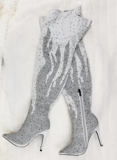 Thigh High Heel Boots Lady 