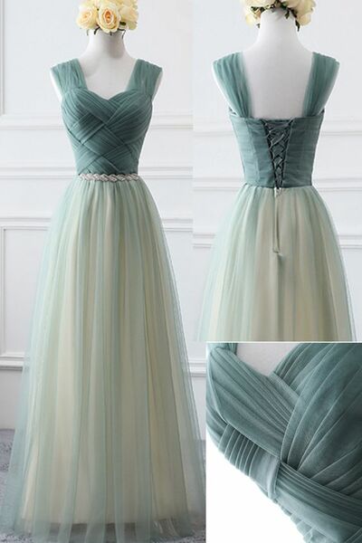 Green Tulle Charming Bridesmaid Dress, Lovely Party Dress 