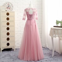 Elegant Sexy Tulle Applique Formal Prom Dress, Beautiful Long Prom Dress, Banquet Party Dress - Thumbnail 1