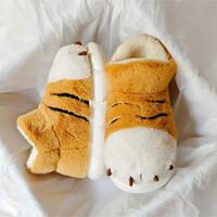FREE SHIPPING Cute Tiger Claw Fuzzy Slippers - Thumbnail 1