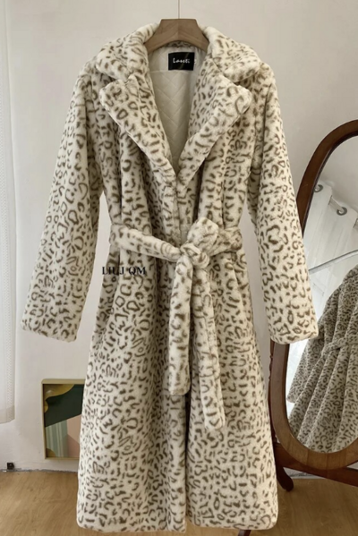 Faux Fur Belted Coat