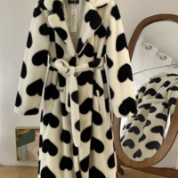 Faux Fur Belted Coat - Thumbnail 2