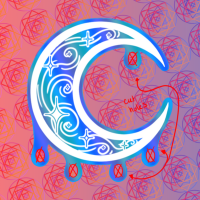 Holographic Pin: Lace Moon