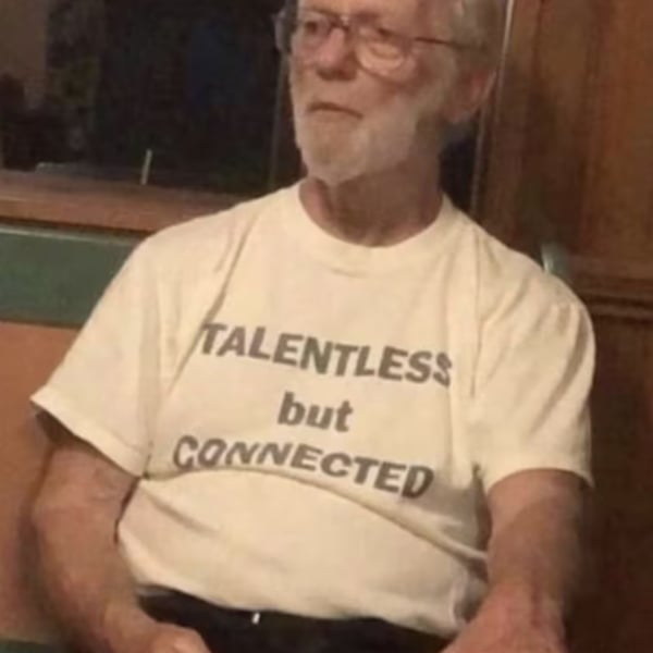 Talentless But Connected T-Shirt in White