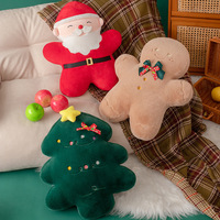 Christmas-Themed Throw Pillow - Gingerbread Man - Santa - Christmas Tree - Detailed Craftsmanship - Thumbnail 2