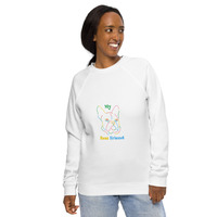 Unisex organic raglan sweatshirt - Thumbnail 4