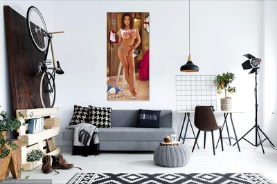 Photo poster, retro Kelly Marie Monaco, 1997, large size 24.0157x47.6378 inches. Wall decoration, home decor, gift.