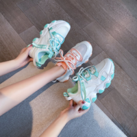 Women's Bubble Platform Sports Sneakers Cool In Fashion Stand Out Bright Colour Trainers For Girls Ladies Chic Running Shoes Walking Shoes - Thumbnail 7