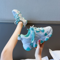 Women's Bubble Platform Sports Sneakers Cool In Fashion Stand Out Bright Colour Trainers For Girls Ladies Chic Running Shoes Walking Shoes - Thumbnail 8