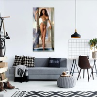 Photo poster, retro,Karen Velez 1984, large size 24.0157x47.6378 inches. Wall decoration, home decor, gift. - Thumbnail 1