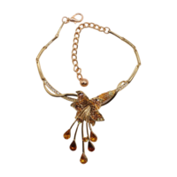 Women Gold Metal Boot Chain Lily Flower Shoe Charm Bling Western Fashion Jewelry  - Thumbnail 4