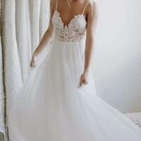 Informal Spaghetti Straps Bohemian Wedding Dress,565 - Thumbnail 2