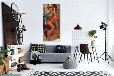 Photo poster, retro,Kimberley Conrad 1988, large size 24.0157x47.6378 inches. Wall decoration, home decor, gift.