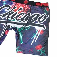 Chicago 2PK Mens Underwear Lingerie printed lengthen athlete sports boxer shorts breathable underpants P52 - Thumbnail 7