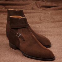 Handmade Jodhpur Boot - Brown Suede Leather - Thumbnail 1