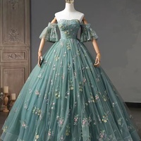 Princess Temperament Party Dress, Unique Pompous Dresssatin Prom Dress - Thumbnail 1
