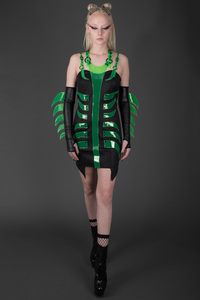 Damage: OOAK Electric Predator Dress + Gloves - Thumbnail 1