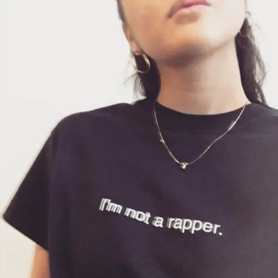 I'm Not A Rapper T-Shirt in Black