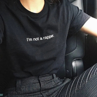 I'm Not A Rapper T-Shirt in Black - Thumbnail 1