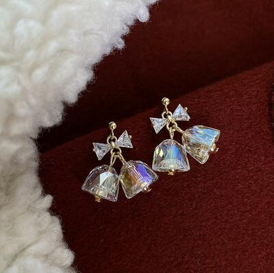 Transparent Hologram Bells Dangle Earrings
