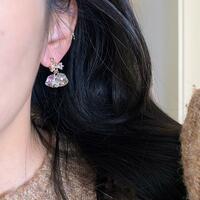 Transparent Hologram Bells Dangle Earrings - Thumbnail 3